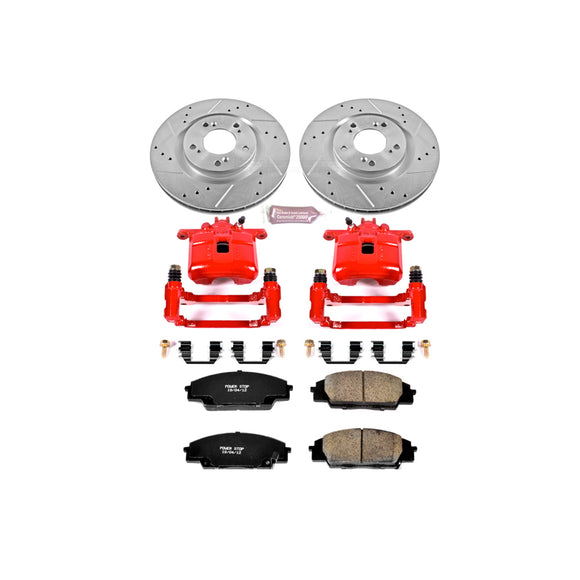 PowerStop Z23 Daily Driver Carbon-Fiber Ceramic Pads Drilled & Slotted Rotor & C