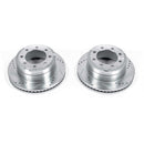 PowerStop Evolution Drilled Slotted Rotors Pair Rear For Ford F-350 Super Duty