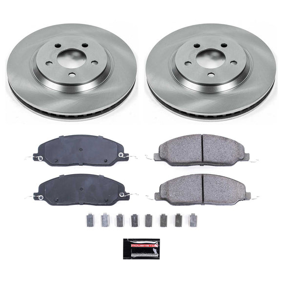 PowerStop OE Stock Replacement Low-Dust Ceramic Brake Pad and Rotor Kit
