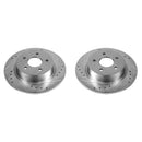 PowerStop Evolution Drilled Slotted Rotors Pair Rear For Ford Escape