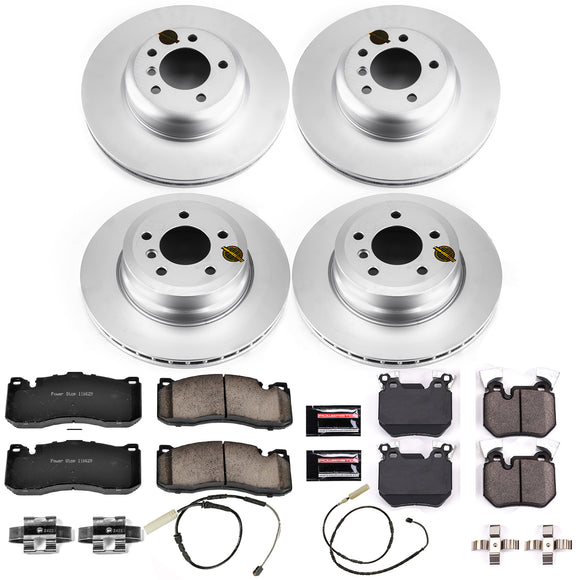 PowerStop Genuine Geomet Coated Rotor and Carbon-Fiber Ceramic Brake Pad Kit
