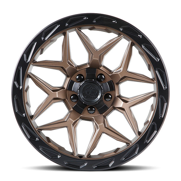 20x10 Lock Off-Road Matrix Bronze Black 5x127 5x139.7 5x5 5x5.5 ET-18 Wheel
