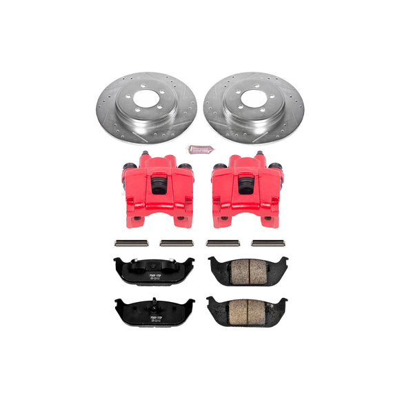 PowerStop Z23 Daily Driver Carbon-Fiber Ceramic Pads Drilled & Slotted Rotor & C
