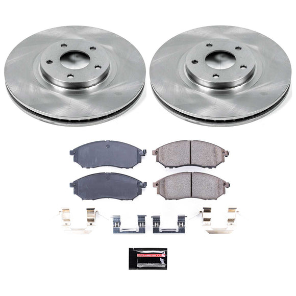 PowerStop OE Stock Replacement Low-Dust Ceramic Brake Pad and Rotor Kit