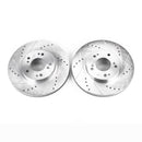 PowerStop Evolution Drilled Slotted Rotors Pair Front For Mitsubishi Endeavor