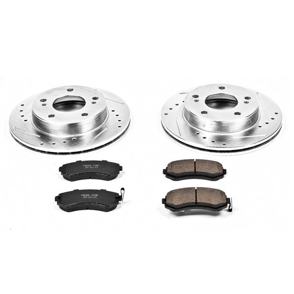 PowerStop Z23 Daily Driver Carbon-Fiber Ceramic Brake Pad and Drilled & Slotted