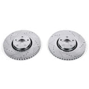 PowerStop Evolution Drilled Slotted Rotors Pair Front For Lexus GS430