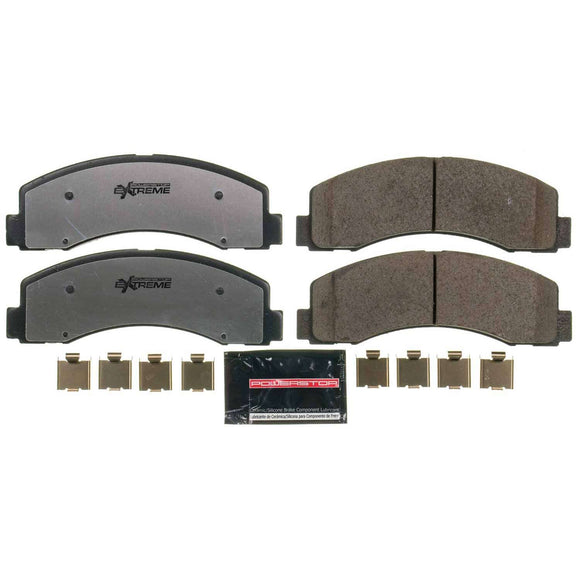 PowerStop Z36 Truck And Tow Carbon-Fiber Ceramic Brake Pads With Hardware