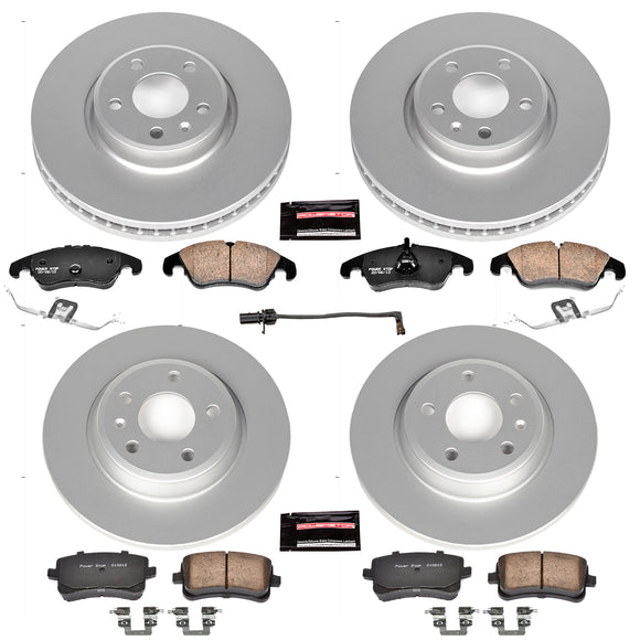PowerStop Genuine Geomet Coated Rotor and Carbon-Fiber Ceramic Brake Pad Kit