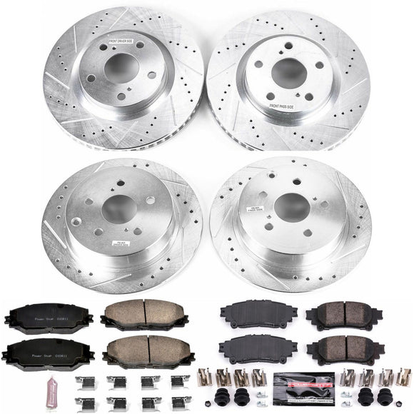 PowerStop Z23 Daily Driver Carbon-Fiber Ceramic Brake Pad and Drilled & Slotted