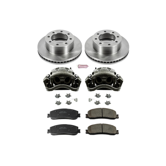 PowerStop OE Stock Replacement Low-Dust Ceramic Brake Pad, Rotor and Caliper Kit
