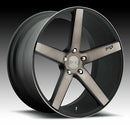 19x8.5 Niche Milan Black & Machined Wheel/Rim 5x114.3 5-114.3 19-8.5-3