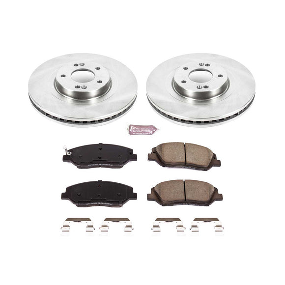 PowerStop OE Stock Replacement Low-Dust Ceramic Brake Pad and Rotor Kit
