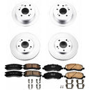 PowerStop Genuine Geomet Coated Rotor and Low-Dust Ceramic Brake Pad Kit