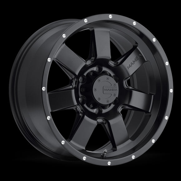 17x9 Mamba M14 Matte Black 5x127 5x5 ET-12 Wheel Rim