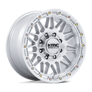 18x9 KMC KM555 Attack Gloss Silver Machined Face 8x165.1 ET18 Wheel