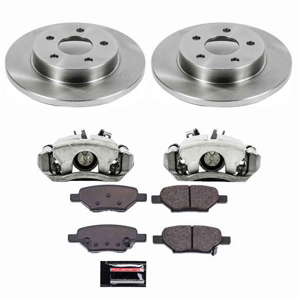 PowerStop OE Stock Replacement Low-Dust Ceramic Brake Pad, Rotor and Caliper Kit