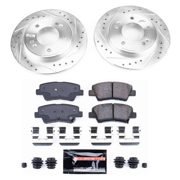 PowerStop Z23 Daily Driver Carbon-Fiber Ceramic Brake Pad and Drilled & Slotted