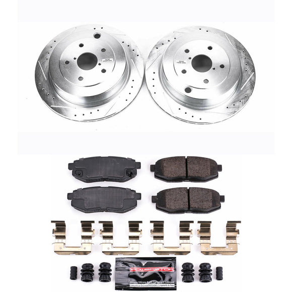 PowerStop Z23 Daily Driver Carbon-Fiber Ceramic Brake Pad and Drilled & Slotted
