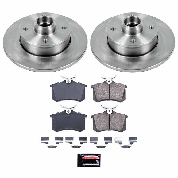 PowerStop OE Stock Replacement Low-Dust Ceramic Brake Pad and Rotor Kit