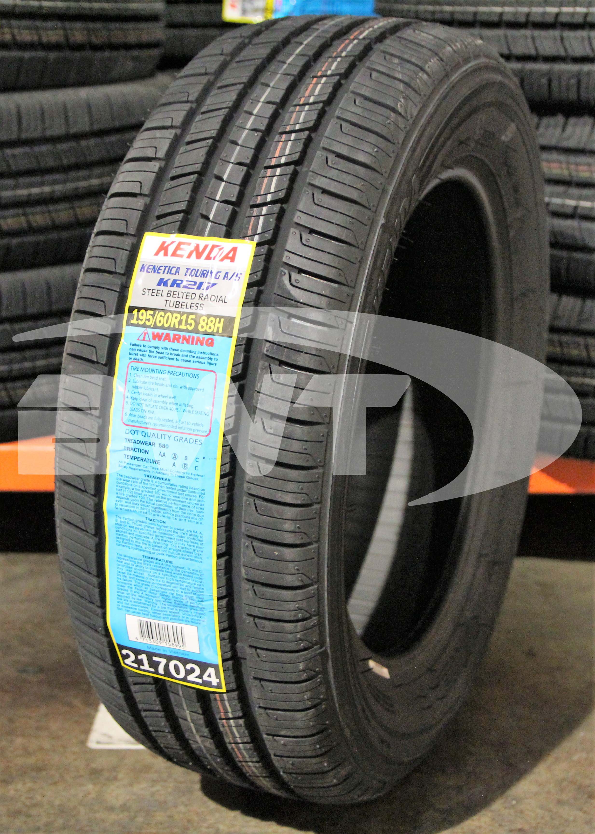 Kenda Kenetica Touring AS KR217 Tire(s) 195/60R15 88H SL 195/60-15 1956015