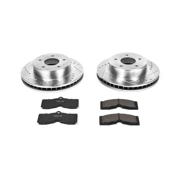 PowerStop Z23 Daily Driver Carbon-Fiber Ceramic Brake Pad and Drilled & Slotted