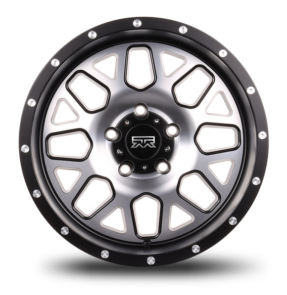 17x9 Mudder Trucker MT859 Mutiny Black Machined 5x127 5x5 ET-12 Wheel Rim