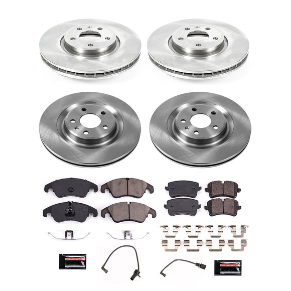 PowerStop OE Stock Replacement Low-Dust Ceramic Brake Pad and Rotor Kit
