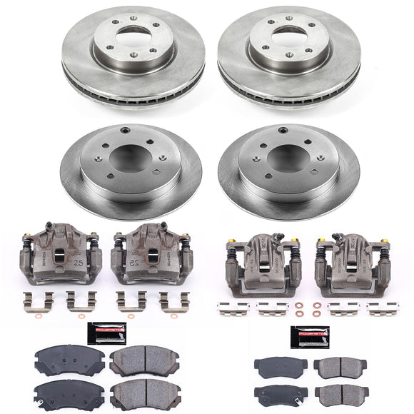 PowerStop OE Stock Replacement Low-Dust Ceramic Brake Pad, Rotor and Caliper Kit