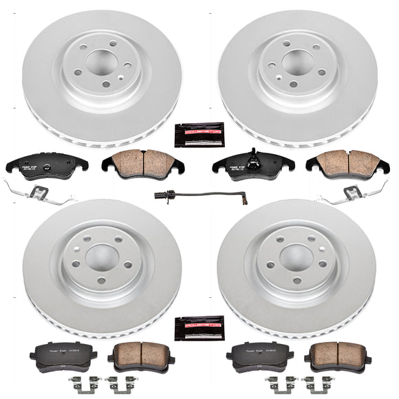 PowerStop Genuine Geomet Coated Rotor and Carbon-Fiber Ceramic Brake Pad Kit