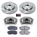 PowerStop OE Stock Replacement Low-Dust Ceramic Brake Pad, Rotor and Caliper Kit
