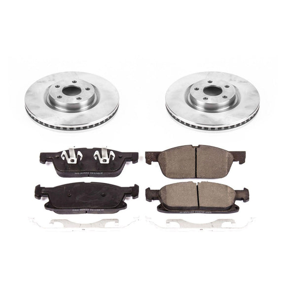 PowerStop OE Stock Replacement Low-Dust Ceramic Brake Pad and Rotor Kit
