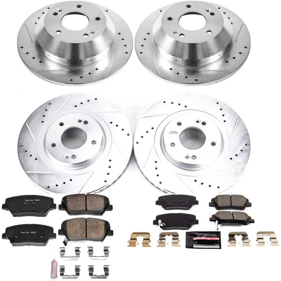 PowerStop Z23 Daily Driver Carbon-Fiber Ceramic Brake Pad and Drilled & Slotted