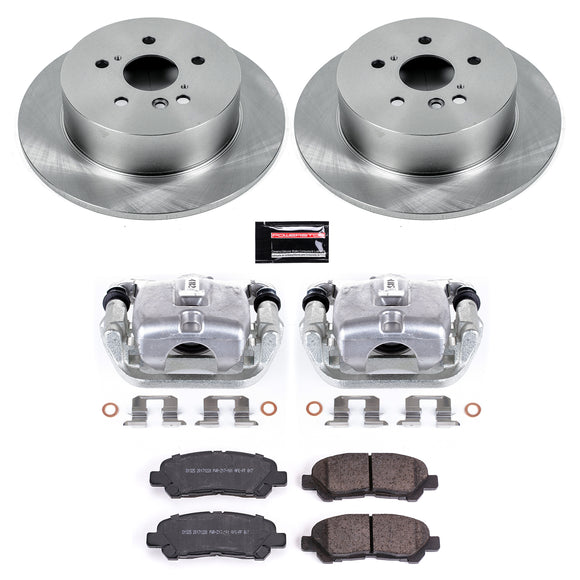 PowerStop OE Stock Replacement Low-Dust Ceramic Brake Pad, Rotor and Caliper Kit