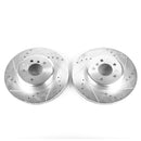 PowerStop Evolution Drilled Slotted Rotors Pair Rear For BMW 535i GT
