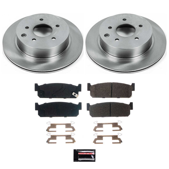 PowerStop OE Stock Replacement Low-Dust Ceramic Brake Pad and Rotor Kit