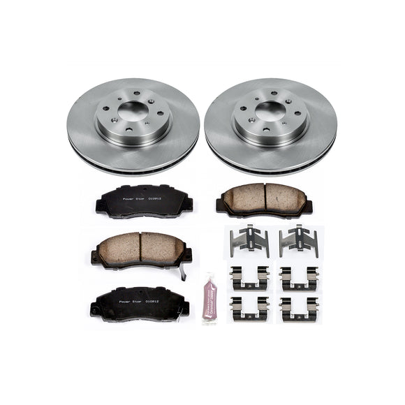 PowerStop OE Stock Replacement Low-Dust Ceramic Brake Pad and Rotor Kit