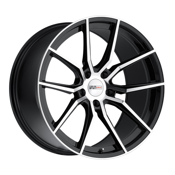 20X9 Cray SPIDER Gloss Black W/ Mirror Cut Face 5X120 ET38 wheel/rim