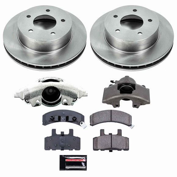 PowerStop OE Stock Replacement Low-Dust Ceramic Brake Pad, Rotor and Caliper Kit
