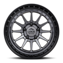 17x9 Lock Off-Road Baja Matte Gray Matte Black 6x139.7 ET-12 Wheel Rim