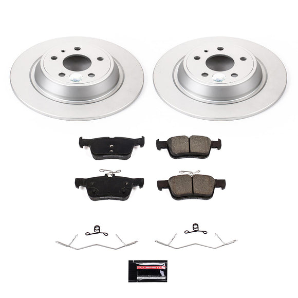 PowerStop Genuine Geomet Coated Rotor and Low-Dust Ceramic Brake Pad Kit