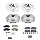 PowerStop Genuine Geomet Coated Rotor and Low-Dust Ceramic Brake Pad Kit