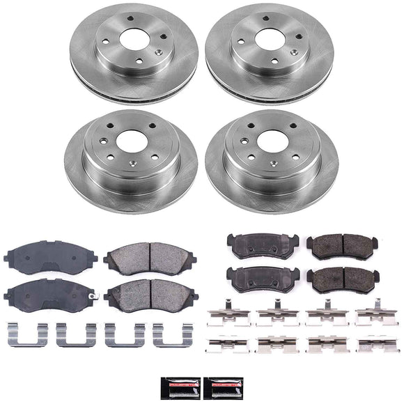 PowerStop OE Stock Replacement Low-Dust Ceramic Brake Pad and Rotor Kit