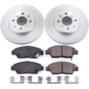 PowerStop Genuine Geomet Coated Rotor and Low-Dust Ceramic Brake Pad Kit