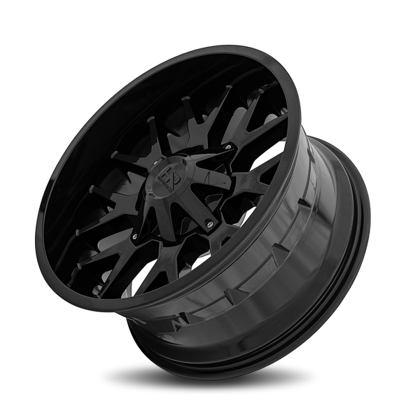 20x10 Hardrock Affliction Gloss Black 5x127/139.7 ET-19 wheel/rim