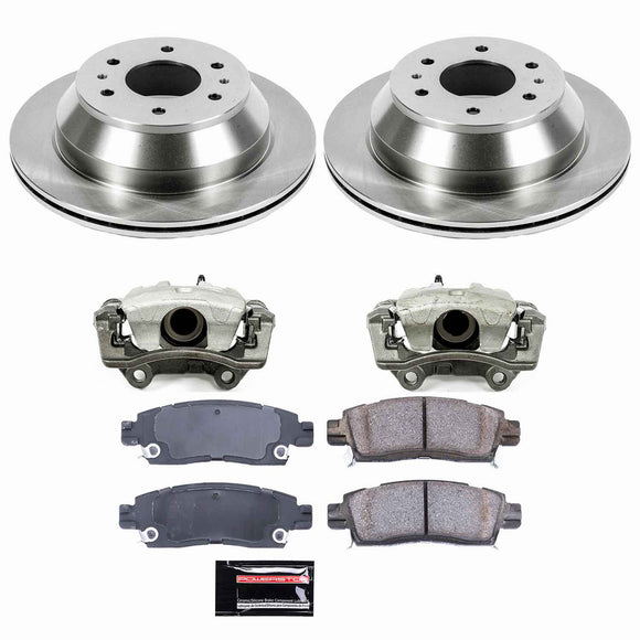 PowerStop OE Stock Replacement Low-Dust Ceramic Brake Pad, Rotor and Caliper Kit