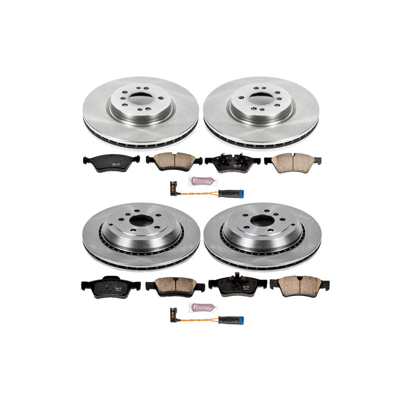 PowerStop OE Stock Replacement Low-Dust Ceramic Brake Pad and Rotor Kit