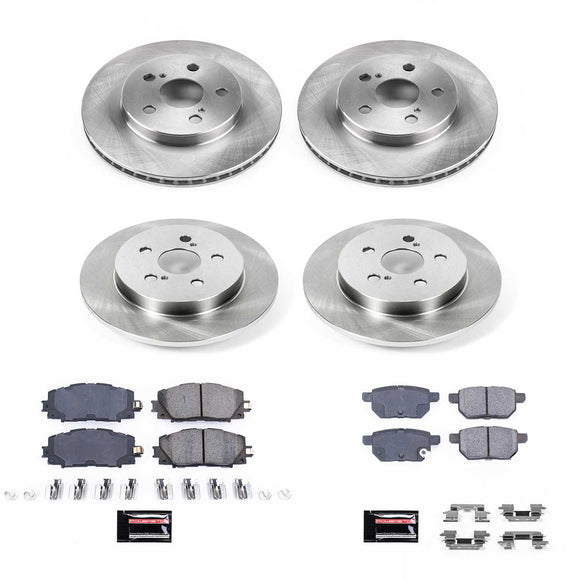 PowerStop OE Stock Replacement Low-Dust Ceramic Brake Pad and Rotor Kit