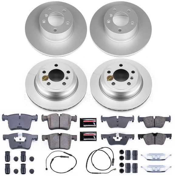 PowerStop Genuine Geomet Coated Rotor and Carbon-Fiber Ceramic Brake Pad Kit
