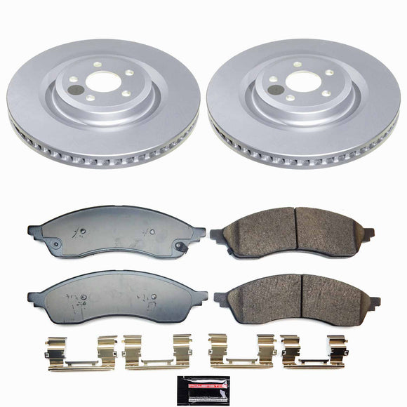 Genuine Geomet Coated Rotor and Low-Dust Ceramic Brake Pad Kit